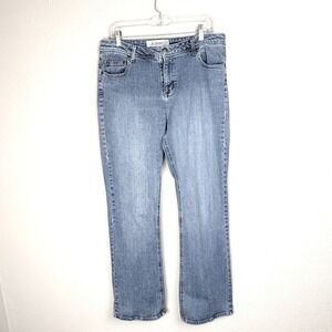 Faded Glory Womens 12 Average W34 L 31.5 Bootcut Stretch Jeans Blue Medium Wash